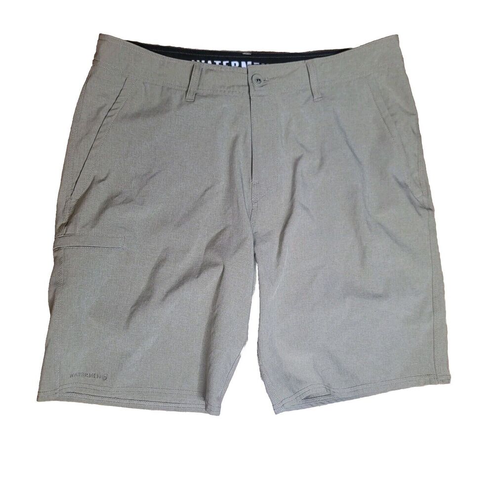 COPY - Watermen Men's The Crew Hybrid Short Tan Lifeguard Stretch Cargo Pocket …